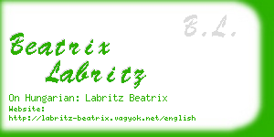 beatrix labritz business card